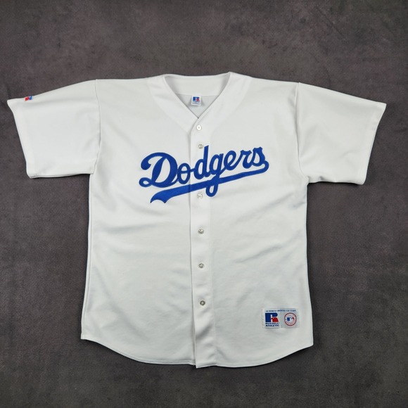 Vintage Los Angeles Dodgers Russell Athletic Baseball Jersey Mens XXL White USA